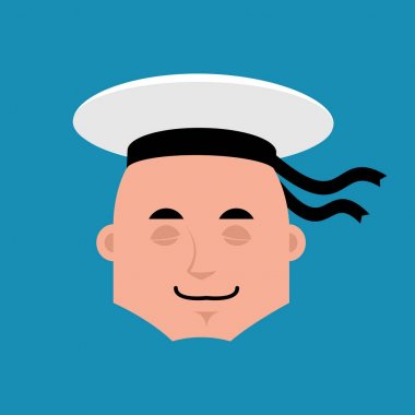 Denizci Emoji uyuyor. Rus askeri gemici uykuda duygu bir