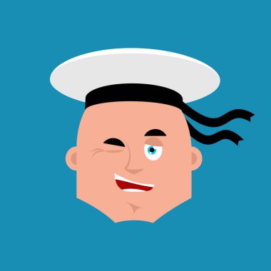 Denizci wink emoji. Rus askeri gemici neşeli duygular avata