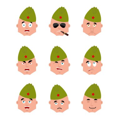 Sovyet askeri emoji avatar koyabilirim. üzgün ve kızgın surat. suçlu ve 