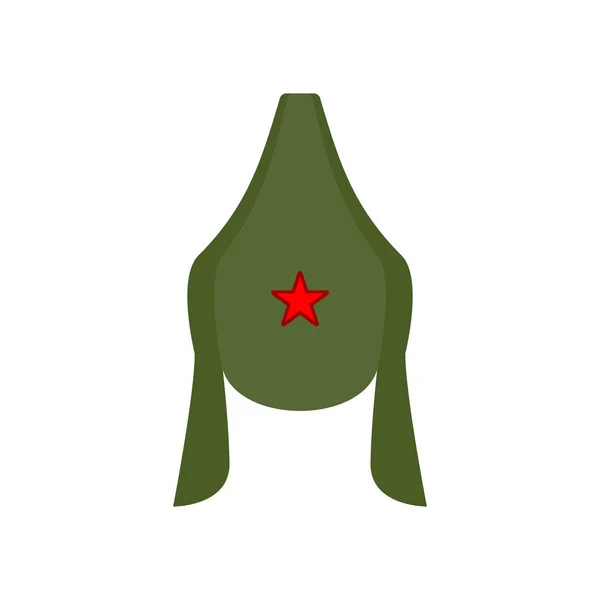 Буденовка ретро-кепка русского коммунистического солдата изолирована. Винтаж — стоковый вектор