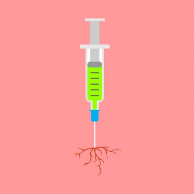 Shot of syringe. Place of injection. To introduce steroids. Bloa clipart