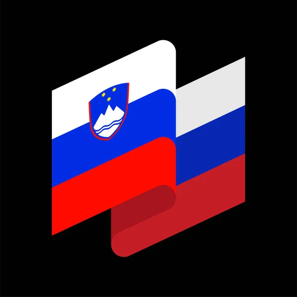 Slowenien ist isoliert. slowenisches Banner. Staatssymbol — Stockvektor