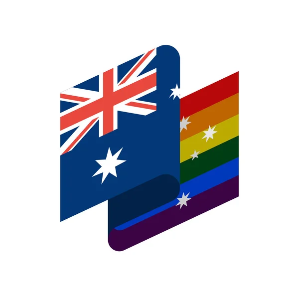 Australien hbt-flagga. Australiska Symbol för toleranta. Gay tecken rai — Stock vektor