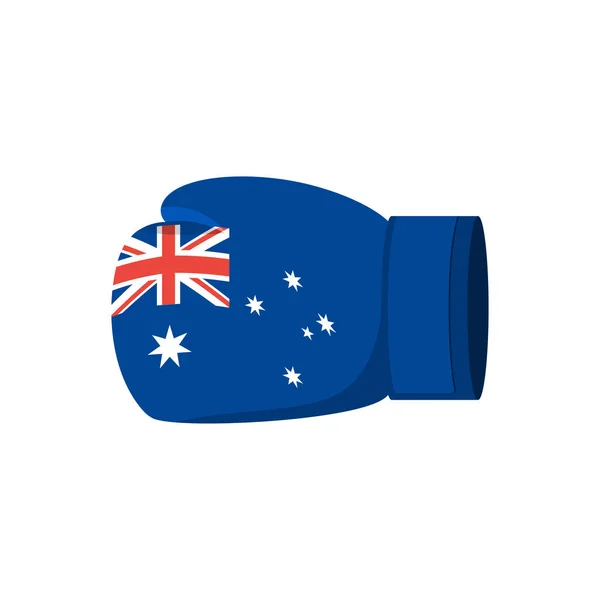 Boxning handske Australien. Australiska boxning. Vektorillustration — Stock vektor