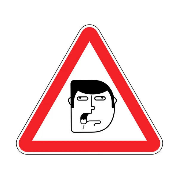 注意愚蠢。小心钝。道路红色警示标志。小心 — 图库矢量图片