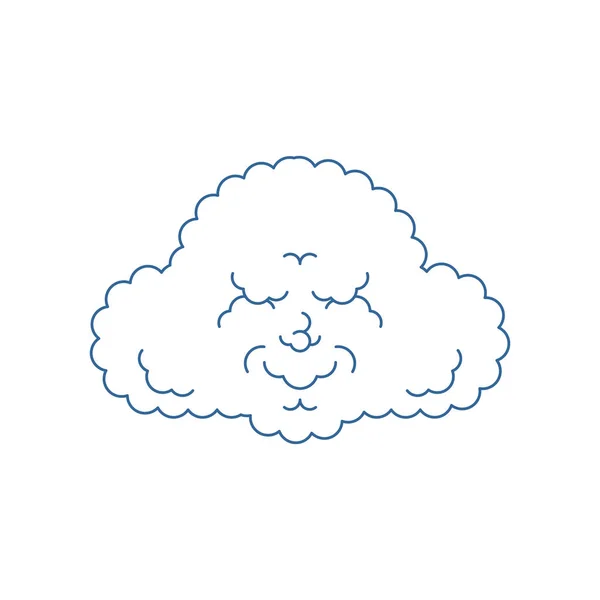 Cloud sleeping. Cloud man asleep emotions. Vector illustration — Stock Vector