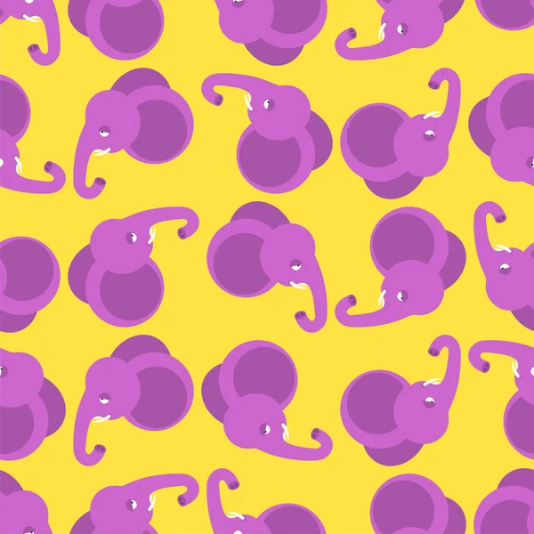 Elephant pattern seamless. animal background. Baby fabric textur — Stock Vector