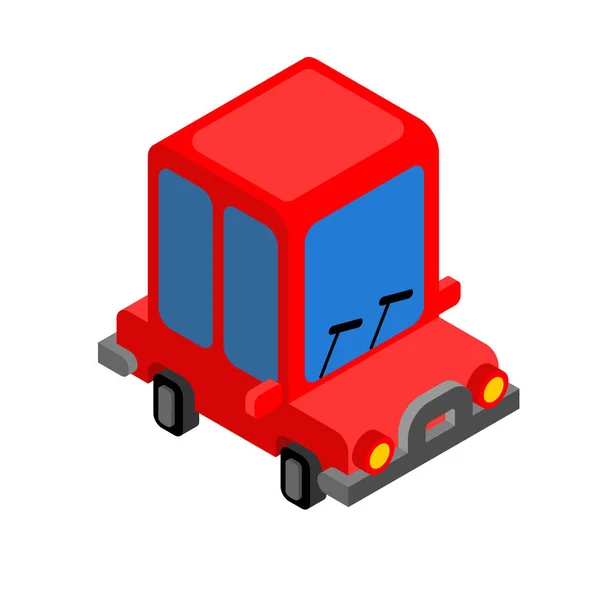 Cartoon auto speelgoed geïsoleerd. Auto speelding vector illustratie — Stockvector
