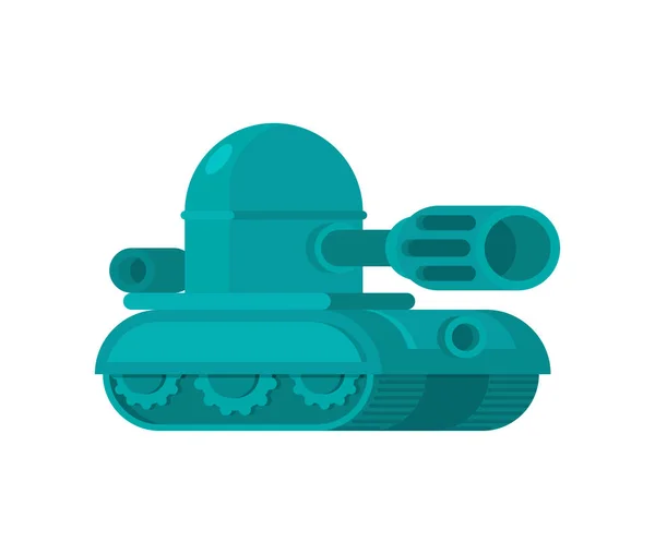 Tanque de dibujos animados aislado. Juguete de guerra. ilustración vectorial — Vector de stock