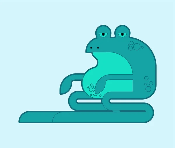 Kreskówka żaby odizolowana. Zielony wektor ropuchy ilustracja — Wektor stockowy