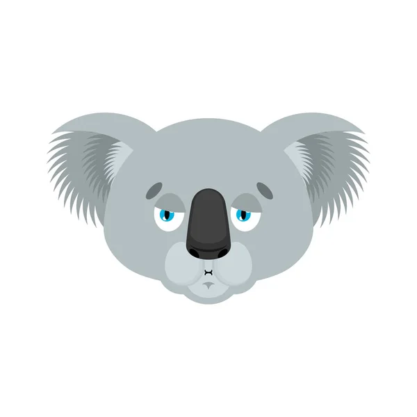 Koala Nausea emoji. koala sopportare emozioni malate avatar. Bestia malata . — Vettoriale Stock