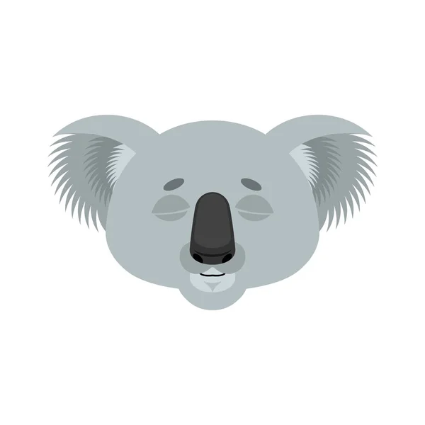 Emoji tidur Koala. Koala beruang tidur emosi avatar. Binatang d - Stok Vektor