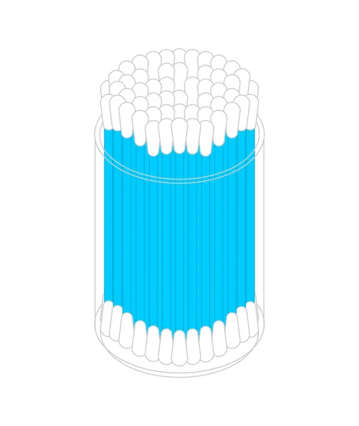 耳が箱に刺さっている 耳垢洗浄 ベクターイラスト比率 — ストックベクタ