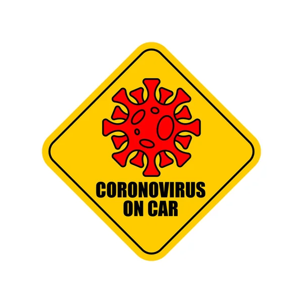 Coronavirus Αυτοκόλλητο Αυτοκινήτου Καραντίνα Ιός 2019 Ncov Επί Του Σκάφους — Διανυσματικό Αρχείο