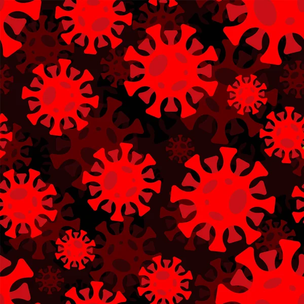 コロナウイルスパターンシームレス ウイルスの背景 世界的な流行病2019 Ncov装飾ウイルス 流行のコンセプトテクスチャ — ストックベクタ