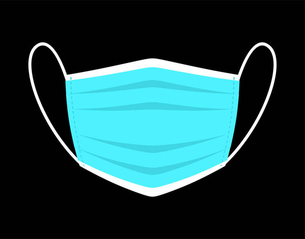 Medical mask isolated. Coronavirus Remedy. Quarantine from the virus. Pandemic.