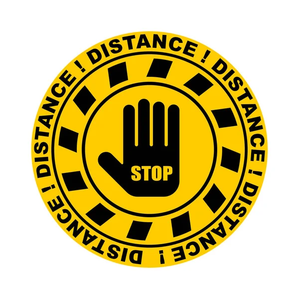 Çıkartma mesafesi uyarı işareti. Mesafeni koru. Dükkanlar ve halka açık yerler için çıkartmalar. Coronavirus izolasyon modu. Virüsten karantina. Salgın.