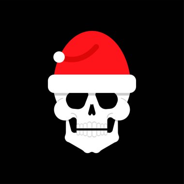 Noel Baba şapkalı kafatası. Noel Baba iskelet kafası