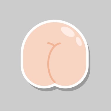 Ass isolated. buttocks vector illustration. Back Part body