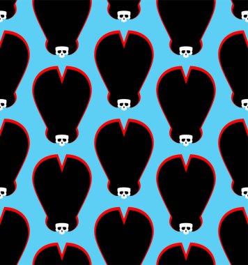 Şapka desenli, kafatası korsanı. vektör arkaplanı