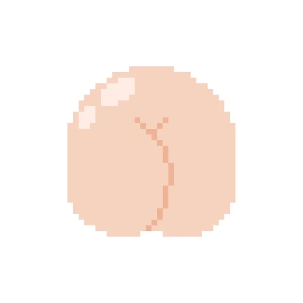 Ass Pixel Art Buttocks Bit Pixelate Vector Illustration — Stockvektor