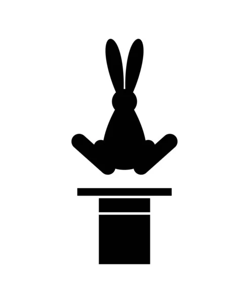 Hut Und Hase Tricksen Symbolzeichen Vektor Illustratio — Stockvektor