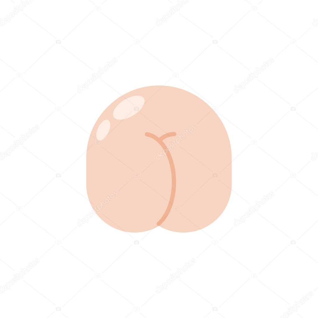 Ass isolated. buttocks vector illustration. Back Part body