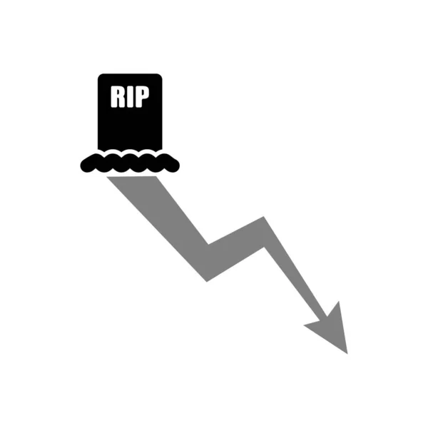 Gráfico Declínio Mortalidade Mortes Por Gráficos Caem Vetor Ilustratio —  Vetores de Stock