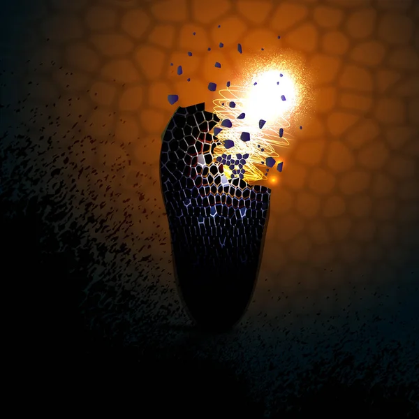 エネルギー ボールの爆発発着のベクトル イラスト 概念を変える ハッキング — ストックベクタ