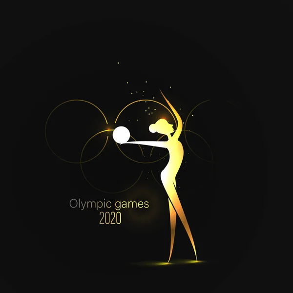 Olympische zomerspelen. Tokio 2020 Vector abstracte illustratie. — Stockvector