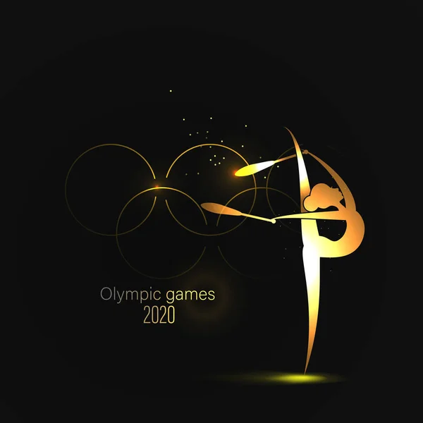 Olympische Sommerspiele. Tokio 2020. Vektor abstrakte Illustration. — Stockvektor