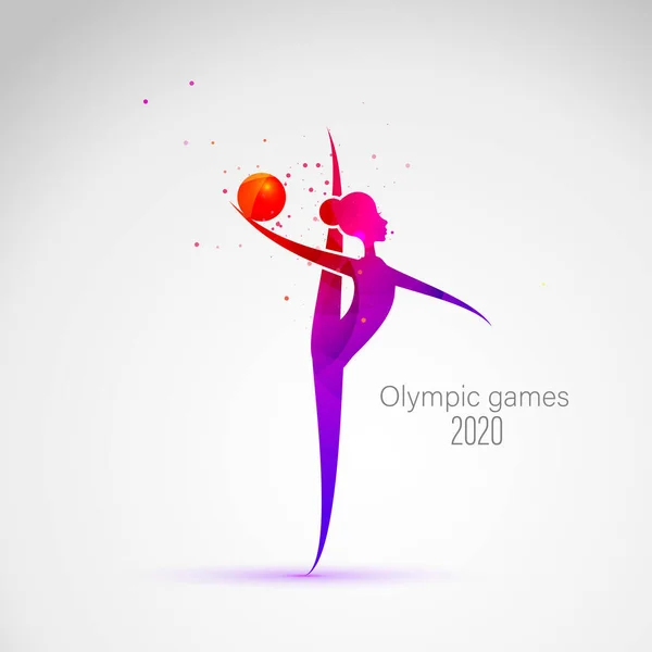 Летние Олимпийские игры. 2020 Токио. Векторная абстракция . — стоковый вектор