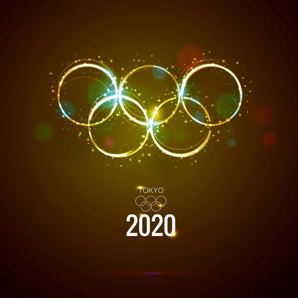 Sommar olympiska spel. 2020 Tokyo. Vektorillustration. Abstrakt bakgrund för banner. — Stock vektor