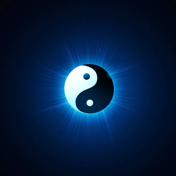 Ilustração vetorial de um conceito de filosofia do Oriente. Yin Yang. . — Vetor de Stock