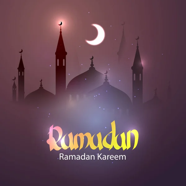 Культурная религия Ислам, восточные традиции. Праздник Рамадана. Фоновый вектор. — стоковый вектор