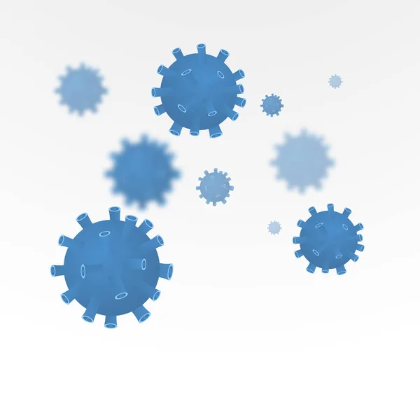Vector abstracte achtergrond afbeelding van een virusmolecuul. — Stockvector