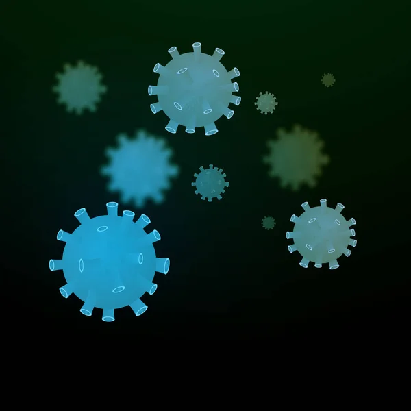 Imagen de fondo abstracta vectorial de una molécula de virus . — Vector de stock