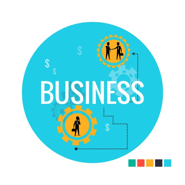 Concept business meeting between businessman and entrepreneur. — Stock Vector