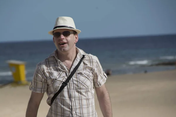 Deutscher Tourist im Urlaub