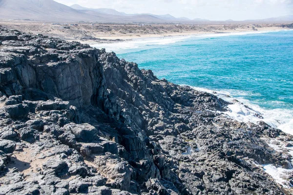 Kueste Von Cotillo Auf Fuerteventura Von Den Kanarischen Inseln — Stok fotoğraf