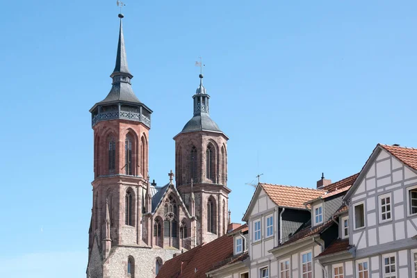 Markt Und Ratskirche Johannis Kirche Der Stadt Goettingen Niedersachsen — Zdjęcie stockowe