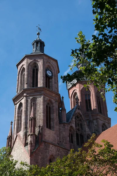 Markt Und Ratskirche Johannis Kirche Der Stadt Goettingen Niedersachsen — Zdjęcie stockowe