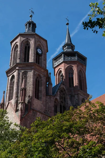 Markt Und Ratskirche Johannis Kirche Der Stadt Goettingen Niedersachsen — Foto de Stock