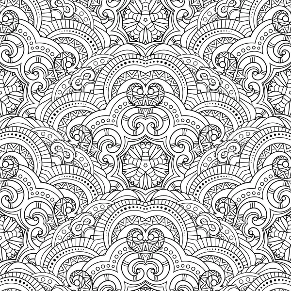 Vecteur motif monochrome sans couture — Image vectorielle