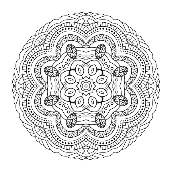 Vektor monochromatický Mandala — Stockový vektor