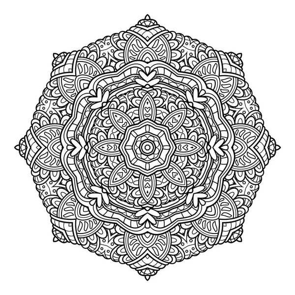 Vektor monochromes Mandala. ethnisch dekoratives Element — Stockvektor