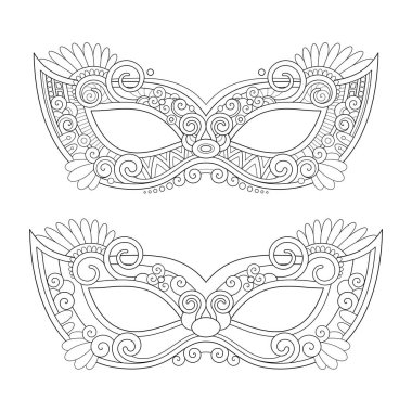 Vektörel maskeler güzel maskeli balo