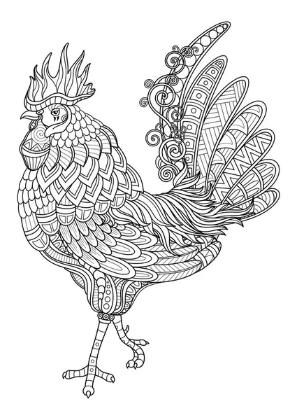 Vector Tribal Decorative Cock — Stock Vector