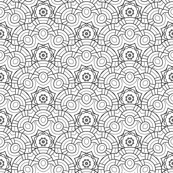 Vector Seamless Monochrome Pattern — Stock Vector