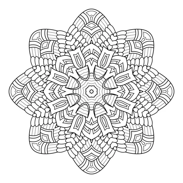 Vektor monochromes Mandala. ethnisch dekoratives Element — Stockvektor